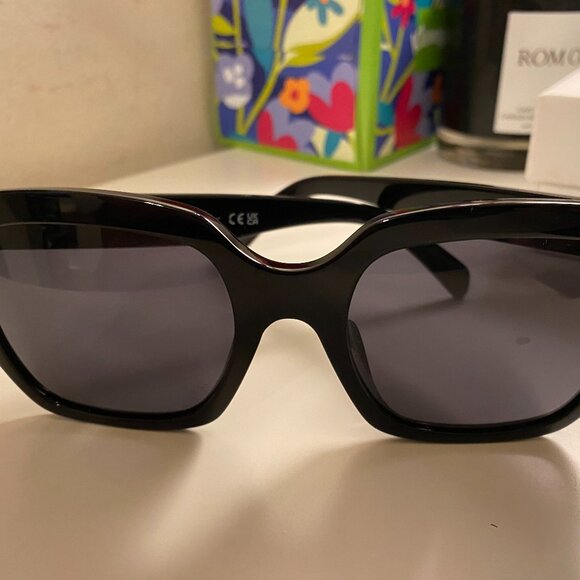 Celine CL40198F Monochroms Square Sunglasses - Black - Picture 8 of 10